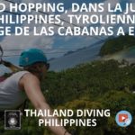 Island hopping, dans la jungle des Philippines, tyrolienne sur la plage de Las Cabanas a El Nido