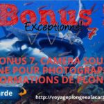 Devenir moniteur de plongée, bonus 7, camera sous marine pour photographier vos formations de plongé