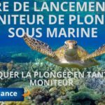 Offre de lancement de moniteur de plongée sous marine, pratiquer la plongée en tant que moniteur