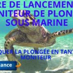 Offre de lancement de moniteur de plongée sous marine, pratiquer la plongée en tant que moniteur
